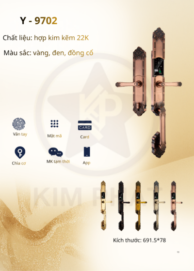 Khóa cửa cổ điển - Mã: Y- 9702