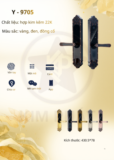 Khóa cửa cổ điển - Mã: Y- 9705