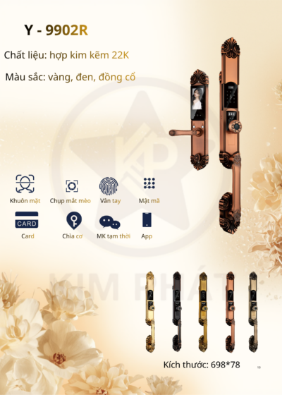 Khóa cửa cổ điển - Mã: Y - 9902R
