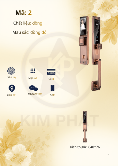 Khóa cửa cổ điển - Mã: 2