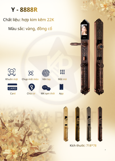 Khóa cửa cổ điển - Mã: Y-8888R