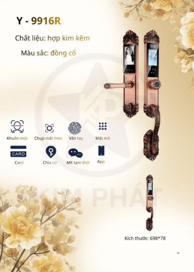 Khóa cửa cổ điển - Mã: Y-9916R
