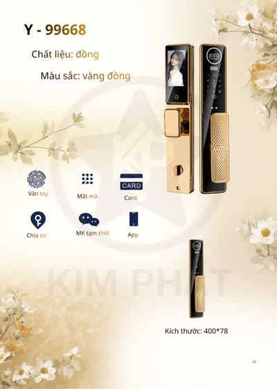 Khóa cửa cổ điển - Mã: Y-99668