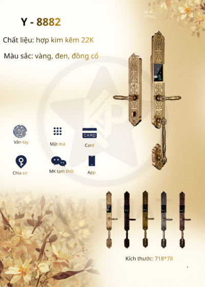 Khóa cửa cổ điển - Mã: Y-8882