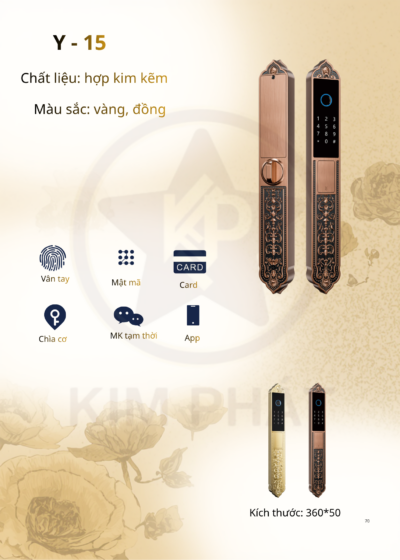 Khóa cửa cổ điển - Mã: Y-15