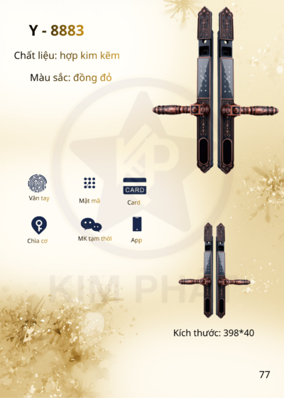 Khóa cửa cổ điển - Mã: Y-8883
