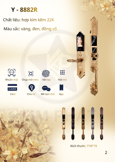 Khóa cửa thông minh - Mã: Y-8882R